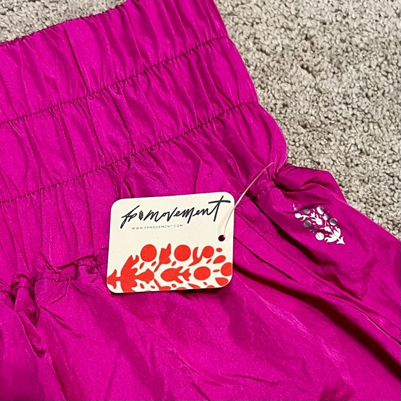 NWT Free People Hot Pink Fuchsia Athletic Shorts Built-in Panty Size S - Picture 9 of 11